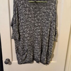 Express Black and White Knit Sweater